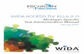 Michigan-Specific Test Administration Manual