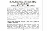 Talking Atomic Watch Instructions - Magnifiers