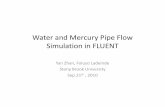 Water and Mercury Pipe Flow Simulation in FLUENT