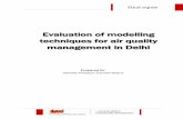 Evaluation of modelling techniques for air quality ...