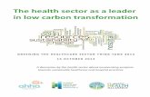 The health sector as a leader in low carbon transformation