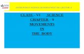 CLASS VI SCIENCE CHAPTER 9 MOVEMENTS IN THE BODY