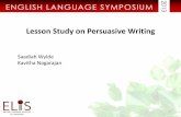 Lesson Study on Persuasive Writing