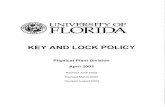 KEY AND LOCK POLICY - University of Florida