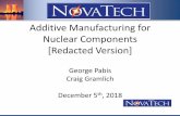 Additive Manufacturing for Nuclear Components [Redacted ...