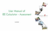 User Manual of IEE Calculator - Assessment