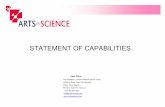 STATEMENT OF CAPABILITIES - Arts In Science