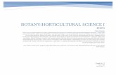BOTANY/HORTICULTURAL SCIENCE I