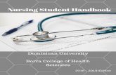 Nursing Student Handbook Sciences - dom.edu