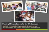 Planning Effective Lessons for the EFL Classroom