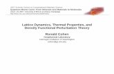 Lattice Dynamics, Thermal Properties, and Density ...