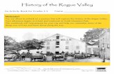 History of the Rogue Valley - City of Ashland, Oregon