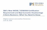 SBA's New WOSB - EDWOSB Certification Requirement and 8(a ...
