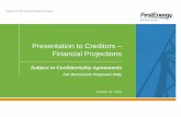 Presentation to Creditors Financial Projections
