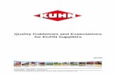 Quality Guidelines and Expectations for KUHN Suppliers