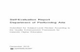 Self-Evaluation Report Department of Performing Arts