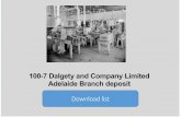 100-7 Dalgety and Company Limited Adelaide Branch deposit ...