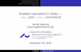 Multiple Imputation in Stata --- -mi- and -ice- commands