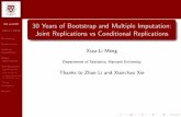 30 Years of Bootstrap and Multiple Imputation: Joint ...