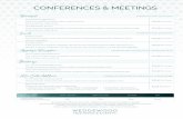 CONFERENCES & MEETINGS