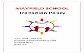 MAYFIELD SCHOOL Transition Policy