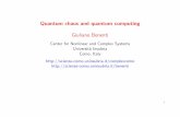 Quantum chaos and quantum computing Giuliano Benenti