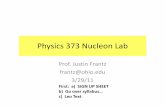 Physics 373 Nucleon Lab - Ohio University