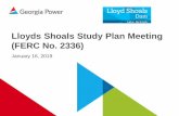 Lloyds Shoals Study Plan Meeting (FERC No. 2336)
