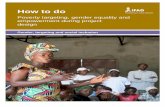 How to Do Note Poverty Targenting, Gender Equality and ...