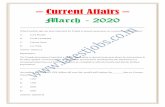 Current Affairs March - 2020 - Latest Govt Jobs