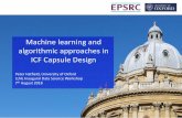 Machine learning and algorithmic approaches in ICF Capsule ...
