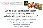 technology for agricultural development? doing well in ...