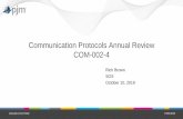 Communication Protocols Annual Review COM-002-4