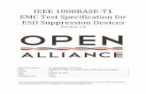 1000BASE-T1 EMC Test Specification for ESD Suppression Devices