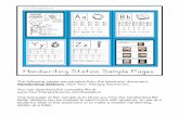 Handwriting Station Sample Pages - Your Therapy Source