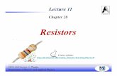 L11 Ch27 Resistors - University of Massachusetts Lowell