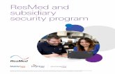 ResMed and subsidiary security program