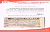 IMPORTANT PPUBLIC NOTICE - Madhav University