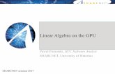 Linear Algebra on the GPU