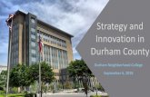 Strategy and Innovation in Durham County