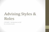 Advising Styles & Roles