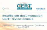 Insufficient Documentation CERT Review Denials Presentation