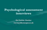 Psychological assessment interviews