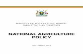 NATIONAL AGRICULTURE POLICY