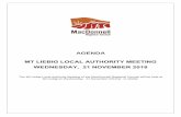 Agenda of Mt Liebig Local Authority - 21 November 2018
