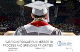 AMERICAN RESCUE PLAN (ESSER III) PROCESS AND SPENDING ...