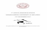 SABARAGAMUWA UNIVERSITY OF SRI LANKA 13 DECEMBER 2017
