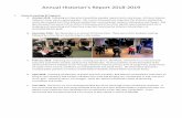 Annual Historian’s Report 2018-2019