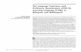 The Language Experience and Proficiency Questionnaire ...