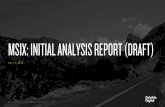 MSIX: INITIAL ANALYSIS REPORT (DRAFT)